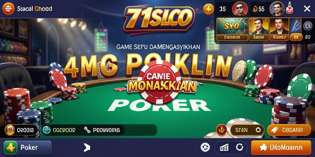 Tampilan antarmuka 171SLOT dengan fitur permainan Poker yang menarik.