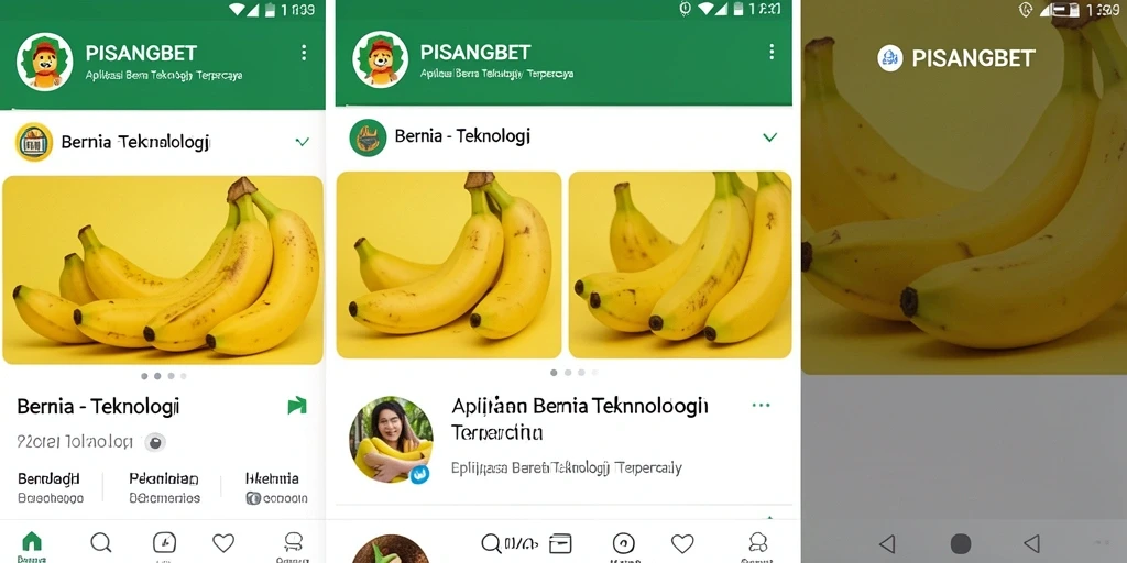 Antarmuka aplikasi PISANGBET yang modern dan informatif.