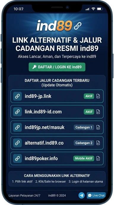 Tampilan link alternatif ind89